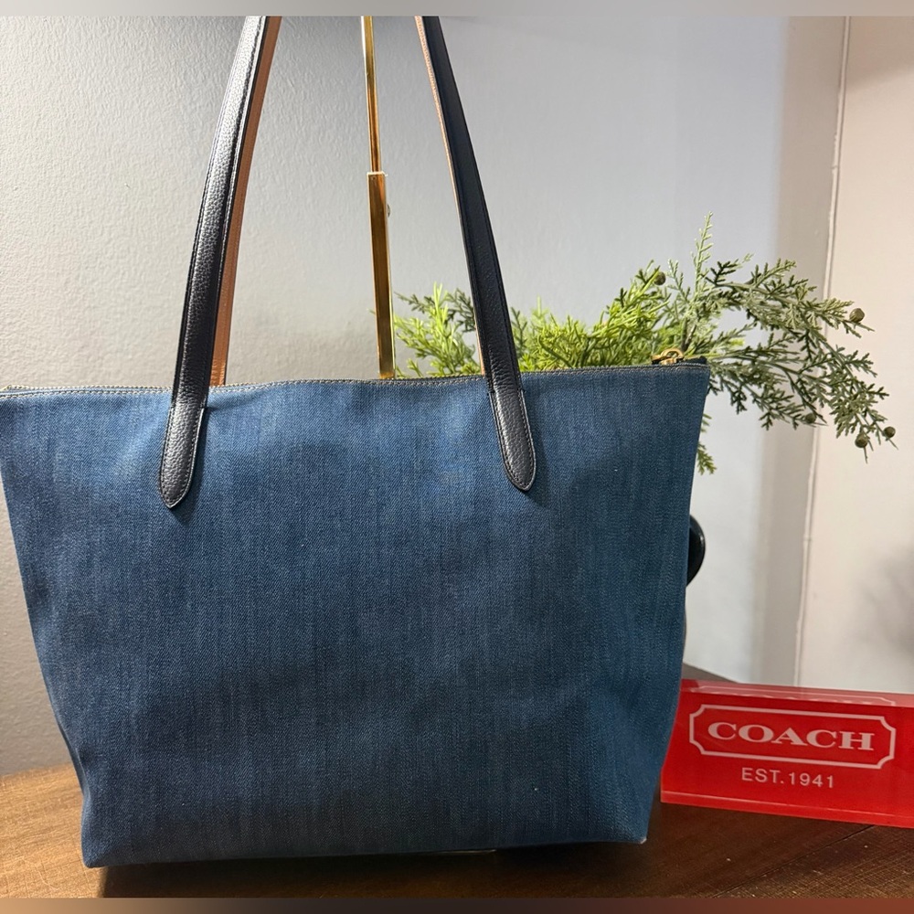 Coach Denim Taylor Tote - Picture 2 of 13
